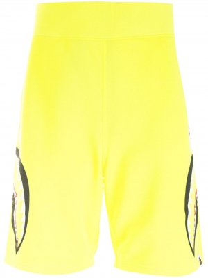 Спортивные шорты с принтом A BATHING APE®. Цвет: желтый
