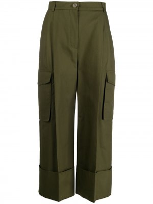 Укороченные брюки строгого кроя Alexander McQueen. Цвет: зеленый