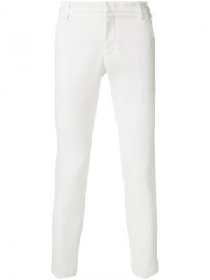 Облегающие брюки Entre Amis. Цвет: белый