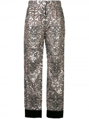 Укороченные брюки с сетчатым слоем Dolce & Gabbana. Цвет: розовый