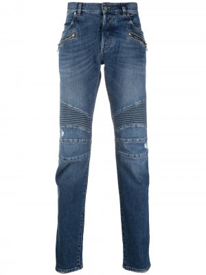 Зауженные джинсы Balmain. Цвет: синий