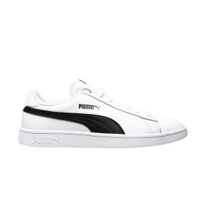 Smash V2 White Black Unisex Sneakers 365215-01 Puma