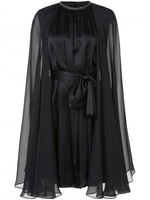 Платье с поясом и рукавами-кап Thomas Wylde. Цвет: чёрный