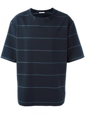Полосатая футболка свободного кроя Lucio Vanotti. Цвет: синий