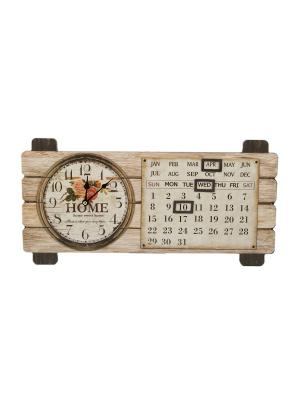 Коллаж-часы Календарь Русские подарки. Цвет: светло-коричневый, бежевый