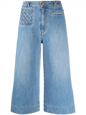 Укороченные джинсы широкого кроя See by Chloé. Цвет: синий
