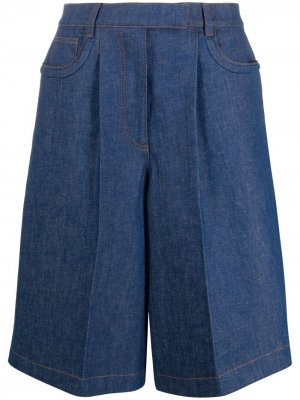 Джинсовые шорты-бермуды Fendi. Цвет: синий