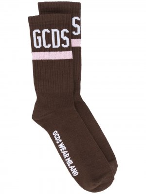 Носки с логотипом Gcds. Цвет: коричневый
