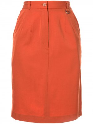 Короткая юбка прямого кроя pre-owned Christian Dior. Цвет: коричневый