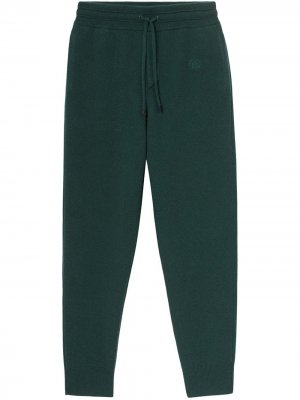 Спортивные брюки с вышитым логотипом Burberry. Цвет: зеленый