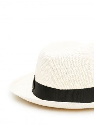 Шляпа с контрастной лентой Borsalino. Цвет: нейтральные цвета