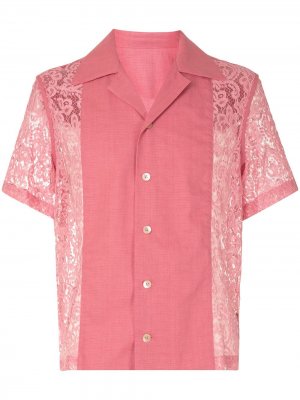 Рубашка Narc с кружевными вставками Necessity Sense. Цвет: розовый