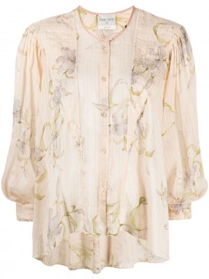 Блузка с цветочным принтом Forte. Цвет: нейтральные цвета