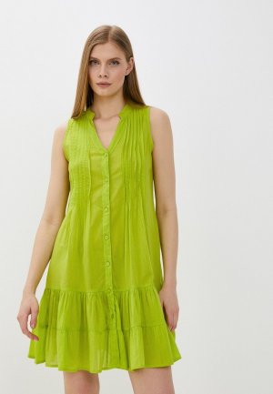 Платье пляжное Fabretti. Цвет: зеленый