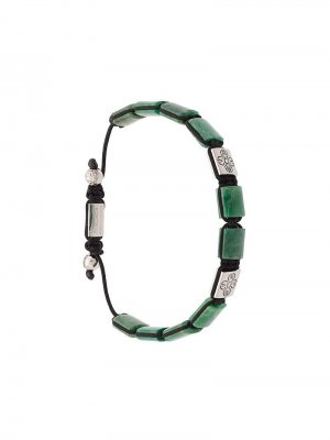 Dorje плоский браслет Nialaya Jewelry. Цвет: зеленый