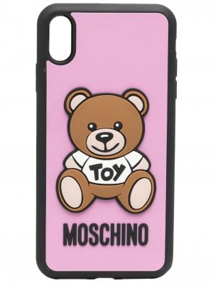 Чехол Teddy Bear для iPhone XS Max Moschino. Цвет: розовый