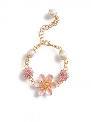 Декорированный цепочный браслет Dolce & Gabbana. Цвет: золотистый