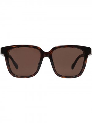 Солнцезащитные очки Side в D-образной оправе Balenciaga Eyewear. Цвет: коричневый