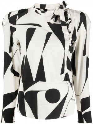 Блузка Artus с абстрактным принтом Isabel Marant. Цвет: белый