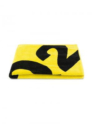 Пляжное полотенце с логотипом Dsquared2 Kids. Цвет: желтый