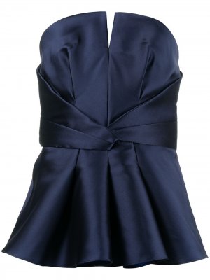 Блузка со сборками Alberta Ferretti. Цвет: синий