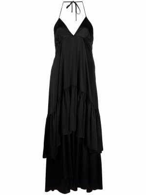 LAutre Chose ярусное платье с вырезом халтер L'Autre. Цвет: черный