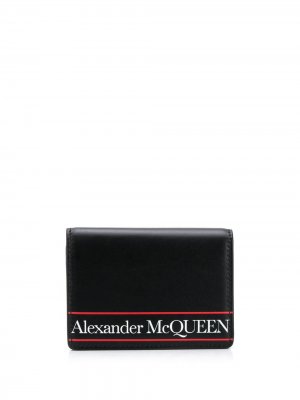 Кошелек с логотипом Alexander McQueen. Цвет: черный