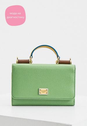 Сумка Dolce&Gabbana. Цвет: зеленый