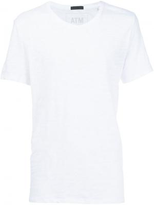 Мешковатая футболка с круглым вырезом Atm Anthony Thomas Melillo. Цвет: белый