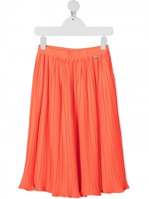 Плиссированная юбка миди Becky Molo. Цвет: оранжевый