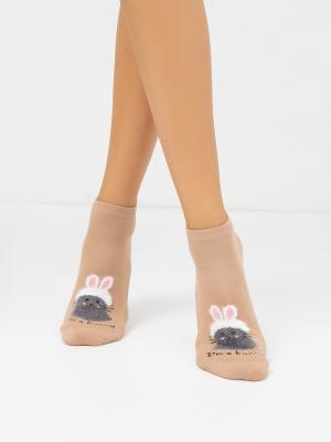 Укороченные женские носки в оттенке капучино с плюшевым следом Mark Formelle. Цвет: капучино