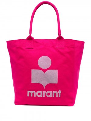 Сумка-тоут с логотипом Isabel Marant. Цвет: розовый