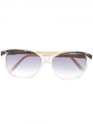 Солнцезащитные очки 1980-х годов в прямоугольной оправе Yves Saint Laurent Pre-Owned. Цвет: белый