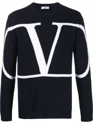 Джемпер оверсайз с логотипом VLogo Valentino. Цвет: синий