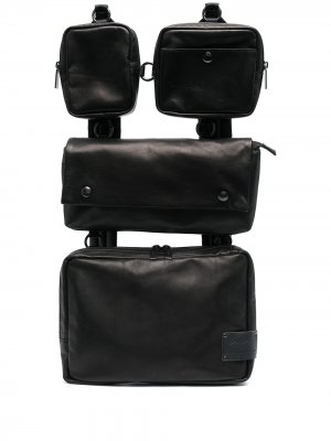 Рюкзак с карманами Yohji Yamamoto. Цвет: черный