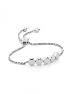 Linear Bead Chain bracelet Monica Vinader. Цвет: серебристый