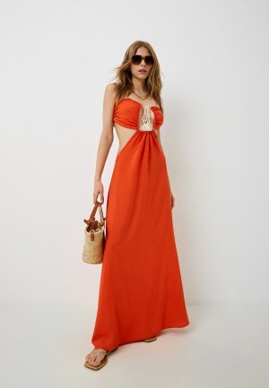 Платье пляжное Cotazur. Цвет: оранжевый
