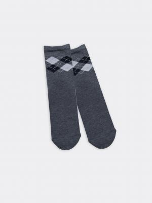 Детские носки с ромбиками Mark Formelle. Цвет: т.серый меланж