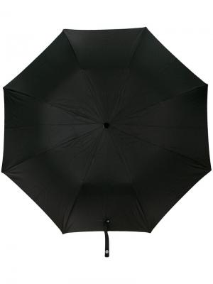 Зонт с ручкой в виде черепа Alexander McQueen. Цвет: черный