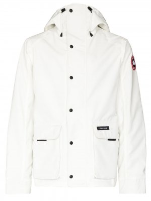 Пальто Lockeport с капюшоном Canada Goose. Цвет: белый