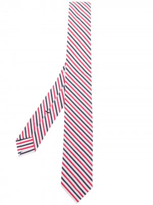 Классический галстук в полоску Thom Browne. Цвет: белый