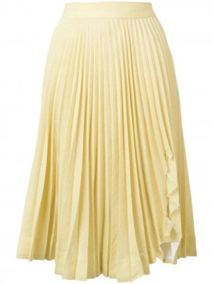 Плиссированная юбка миди Calvin Klein 205W39nyc. Цвет: желтый