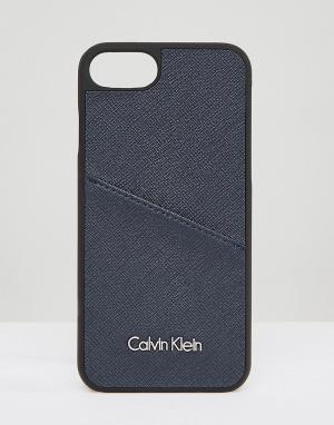 Чехол для Iphone 7 с логотипом Calvin Klein. Цвет: золотой