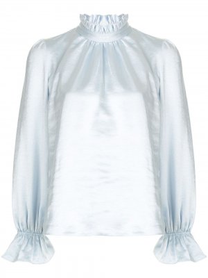 Блузка Ezra с оборками на воротнике Cynthia Rowley. Цвет: синий