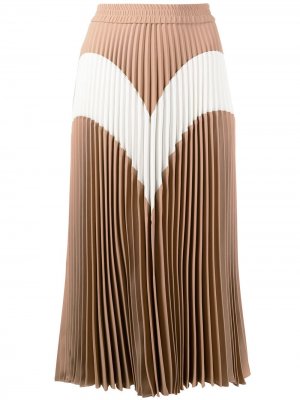 Плиссированная юбка миди MSGM. Цвет: нейтральные цвета