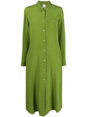 Платье-рубашка на пуговицах Aspesi. Цвет: зеленый