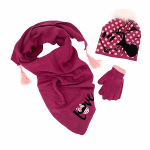 Комплект 3шт шапка+перчатка+шарф дисней Минни Детский DISNEY