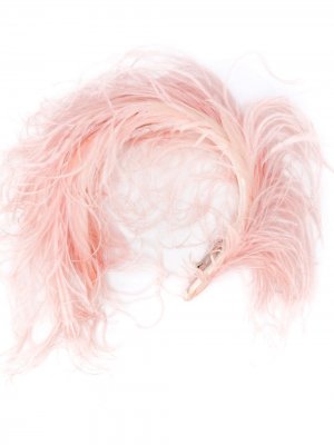 Ободок с перьями Emilio Pucci. Цвет: розовый
