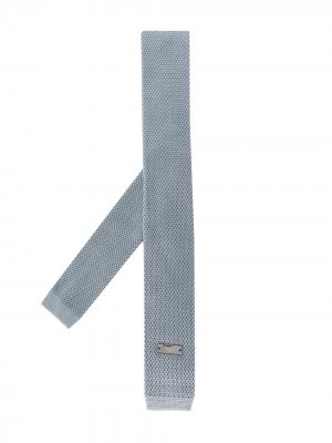 Трикотажный галстук Emporio Armani Kids. Цвет: синий