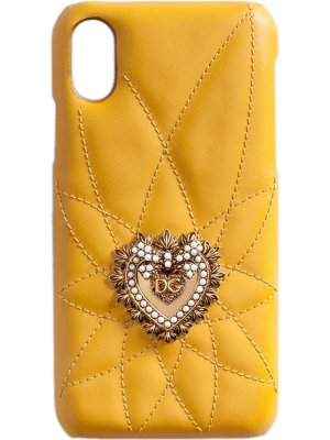 Чехол Devotion для iPhone X Dolce & Gabbana. Цвет: желтый